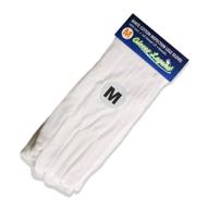 🧤 6 pairs (12 gloves) of white coin jewelry silver inspection cotton lisle moisturizing gloves in medium size - medium weight logo