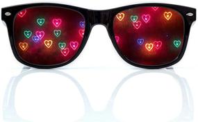 img 4 attached to Heart Diffraction Glasses - Experience Heart-Shaped Visuals - Perfect for Raves, Music Festivals, and Beyond