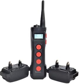 img 4 attached to Aetertek AT-919C - Rechargeable and Waterproof Ultra Range Remote Training Shock Collar for 2 Dogs with Auto Anti-Bark Feature (1100 Yard)