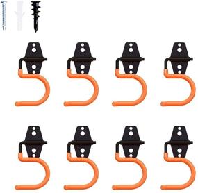 img 4 attached to 🧹 Intpro Broom Mop Holder Wall Mount - 8 Pack Broom Hooks Hanger Tool Organizer for Garden Tools, Kitchen, Garage, and Laundry