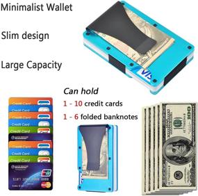 img 1 attached to Premium RFID Minimalist Metal Wallet for Men – Stylish Accessories for Cards and Cash