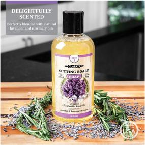 img 1 attached to 🧼 CLARK'S Cutting Board Soap: Organic Castile with Lavender & Rosemary Oils - Ideal for Butcher Blocks, Countertops, & Bamboo Chop Boards (12oz)