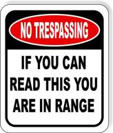 trespassing range aluminum composite outdoor logo