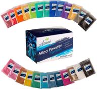 🎨 25-pack mica pigment powder for epoxy, lip gloss, slime, and soap making | 25 vibrant colors | extra-large 10g bags | cosmetic grade powdered mica for resin art, bath bombs, soap dye, candles (250g / 8.8oz) logo