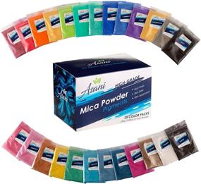 img 4 attached to 🎨 25-Pack Mica Pigment Powder for Epoxy, Lip Gloss, Slime, and Soap Making | 25 Vibrant Colors | Extra-Large 10g Bags | Cosmetic Grade Powdered Mica for Resin Art, Bath Bombs, Soap Dye, Candles (250g / 8.8oz)