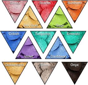 img 3 attached to 🎨 25-Pack Mica Pigment Powder for Epoxy, Lip Gloss, Slime, and Soap Making | 25 Vibrant Colors | Extra-Large 10g Bags | Cosmetic Grade Powdered Mica for Resin Art, Bath Bombs, Soap Dye, Candles (250g / 8.8oz)