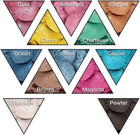 img 2 attached to 🎨 25-Pack Mica Pigment Powder for Epoxy, Lip Gloss, Slime, and Soap Making | 25 Vibrant Colors | Extra-Large 10g Bags | Cosmetic Grade Powdered Mica for Resin Art, Bath Bombs, Soap Dye, Candles (250g / 8.8oz)