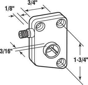 img 1 attached to 🏡 Left Hand Diecast Side Mount RV and Mobile Home Window Operator by Prime-Line Products - R 7020 Slant Sill