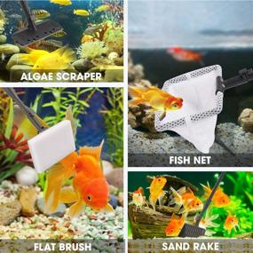 img 3 attached to 🐠 VIVOSUN 6-in-1 Aquarium Cleaning Tools: Efficient Fish Tank Clean Kit with Long Telescopic Handle