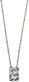 img 4 attached to 💎 Timi of Sweden Rectangle Medallion Ball Chain Necklace Silver - Minimalist Scandinavian Design | Delicate Jewelry Gift for Women/Girls