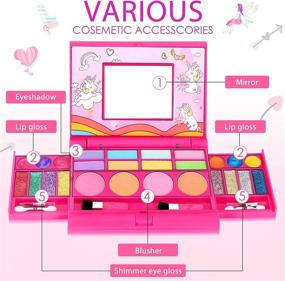 img 2 attached to 💄 Washable Makeup Palette Cosmetic Dress-Up for Beauty & Fashion: Tomons Product