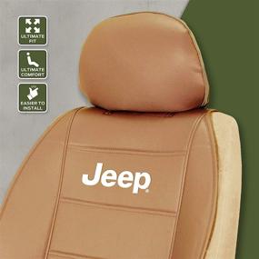 img 1 attached to 🚗 Plasticolor 008581R06 Sideless Seat Cover: Jeep Elite Tan – Custom Fit and Stylish Protection