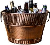 🍻 brekx old tavern copper-finish beverage bucket: ideal for parties, wedding gifts, holds 15 quarts! logo