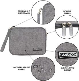 img 2 attached to 📱 Электронный органайзер для мужчин GANAMODA - Маленькая сумка для аксессуаров электроники, органайзер для USB-кабеля, телефона, мини-планшета - Чехол для гаджетов в путешествиях.