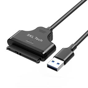 img 4 attached to 💻 High-Speed USB 3.0 to SATA III Hard Drive Adapter Cable, Support UASP, for 2.5 inch SSD & HDD, 9 inch, Black…