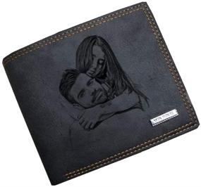 img 4 attached to Customizable Men's Wallets, Card Cases & Money Organizers - Ideal for Boyfriends, Husbands, Valentine's, Anniversaries