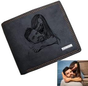 img 3 attached to Customizable Men's Wallets, Card Cases & Money Organizers - Ideal for Boyfriends, Husbands, Valentine's, Anniversaries