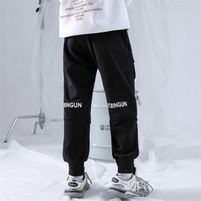 img 2 attached to 👖 Boys' Clothing and Pants - B YCR Uniform Elastic Sweatpant in Black032