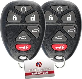 img 2 attached to 🔑 Pack of 2 KeylessOption Key Fob Replacements for OUC60221, 15913427 - Keyless Entry Remote Control for Car