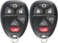 🔑 pack of 2 keylessoption key fob replacements for ouc60221, 15913427 - keyless entry remote control for car logo