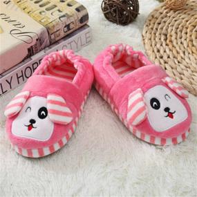 img 1 attached to 👣 Csfry Cartoon Toddler Slippers for Boys' Bedroom - Cute Shoes