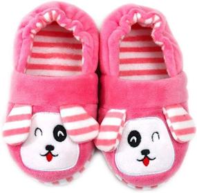 img 4 attached to 👣 Csfry Cartoon Toddler Slippers for Boys' Bedroom - Cute Shoes