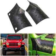 🔒 black kiwi master cowl body armor outer cowl covers for 2018-2021 jeep wrangler jl and gladiator jt - sahara sport rubicon, jl jt exterior parts & accessories logo