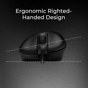 img 3 attached to BenQ Zowie EC1 Ergonomic Gaming Mouse for Esports - Professional Grade Performance, Driverless, FPS Matte Black Non-Slip Coating - Large Size