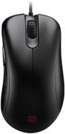 benq zowie ec1 ergonomic gaming mouse for esports - professional grade performance, driverless, fps matte black non-slip coating - large size logo