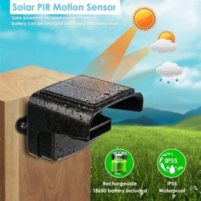 img 2 attached to 🔔 PHYSEN Solar Driveway Alarm: Wireless Motion Detector with 650ft Range, Waterproof Sensor, 58 Chimes, No Battery Replacement