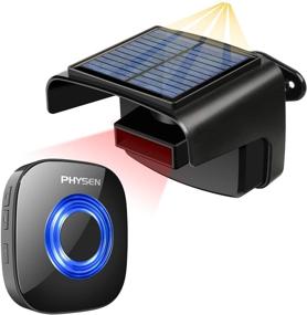 img 4 attached to 🔔 PHYSEN Solar Driveway Alarm: Wireless Motion Detector with 650ft Range, Waterproof Sensor, 58 Chimes, No Battery Replacement