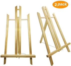 img 3 attached to 🖼️ MoHoLi 14-inch Wood Tabletop Painting Easel with A-Frame Design | Mini Canvas Holder for Display | Sturdy Foldable Easel for Art Projects, Parties, Photos, Gifts | Bulk Set of 2 Easels for Kids and Adults