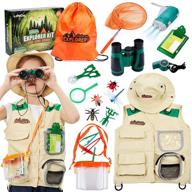 🔍 discover the outdoors with adventure binoculars flashlight butterfly exploration logo