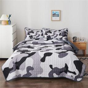 img 3 attached to 🛏️ Holawakaka Camouflage Bedspread: A Stylish All-Season Kid's Home Store Essential