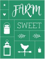 🎨 jajado reusable silk screen transfer stencils set - sweet farm theme, self-adhesive for diy home decor, t-shirt printing, fabric painting, crafts, christmas decorations logo