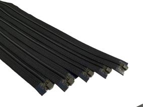 img 3 attached to 🔐 Premium 5pcs YKK Number 3 Nylon Coil Separating Zippers Bulk - Tailor Sewing Crafts in Black (10 inches) - Made in USA