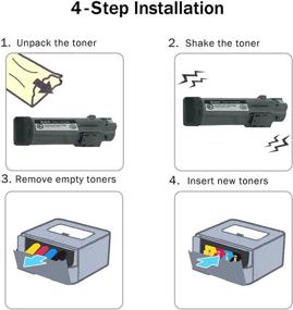 img 3 attached to 🖨️ Limeink 5-Pack Compatible High-Yield Laser Toner Replacement Cartridges for Xerox Phaser 6510 Workcentre 6515 Printer - New Chip (2 Black, 1 Cyan, 1 Magenta, 1 Yellow)