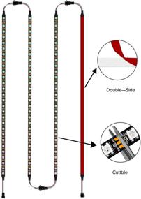 img 2 attached to 💡 BTF-LIGHTING WS2812B RGBIC LED RGB PC Light Strip 4PCs 19in Individually Addressable LED Strip with 5V 3-Pin RGB LED Headers for Asus Aura, Asrock RGB Led, Gigabyte RGB Fusion, and MSI Mystic Light Support