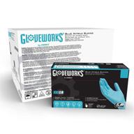 🧤 gloveworks industrial blue nitrile gloves, 1000-pack, 5 mil, xl size, latex free, powder free, textured, disposable, food safe, model: inpf48100 logo