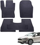 ucaskin car floor mats custom fit ford focus 2013-2018 - odorless, washable, heavy duty, anti-slip, all weather protection, black logo