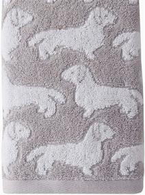 img 2 attached to 🐶 Gray Dog Hand Towel Set - SKL Home by Saturday Knight Ltd.