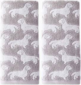 img 4 attached to 🐶 Gray Dog Hand Towel Set - SKL Home by Saturday Knight Ltd.
