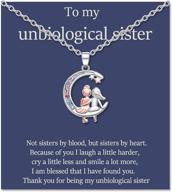 👭 sister unbiological sister necklace: best friend birthday gifts for women and girls by manven logo