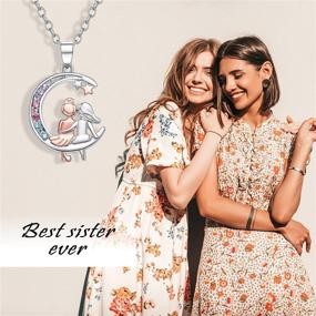 img 3 attached to 👭 Sister Unbiological Sister Necklace: Best Friend Birthday Gifts for Women and Girls by MANVEN