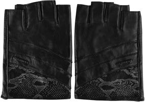 img 1 attached to 🧤 Fioretto Fingerless Goatskin Men's Accessories: Driving Leather Gloves & Mittens