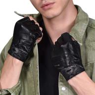 🧤 fioretto fingerless goatskin men's accessories: driving leather gloves & mittens logo