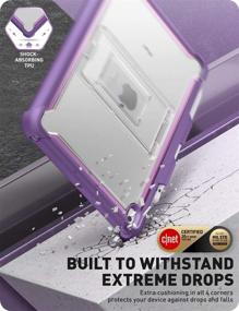 img 3 attached to i-Blason Ares Case for New iPad 9th/8th/7th Generation, Full-Body Kickstand, Purple