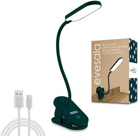 img 4 attached to 📘 Evesala Rechargeable Book Lights: Blue LED Clip-On Lights for Bedtime Reading in Bed, Desk Lamps for Kids and School