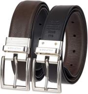 premium reversible brown men's belts: tommy hilfiger dress accessories logo