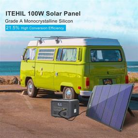 img 3 attached to 🌞 ITEHIL 100W 18V Monocrystalline Solar Panel Kit - Portable & High Efficiency Solar Charger with USB 3.0/2.0/DC Output for Home, Camping, RV - Solar Power Backup